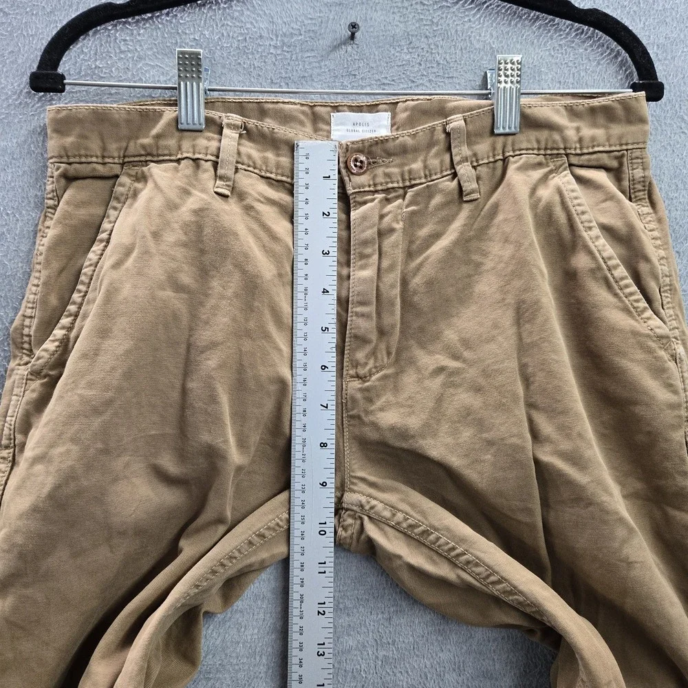 Apolis Global Citizen Men Pants 31 Brown Chino Twill Button 33